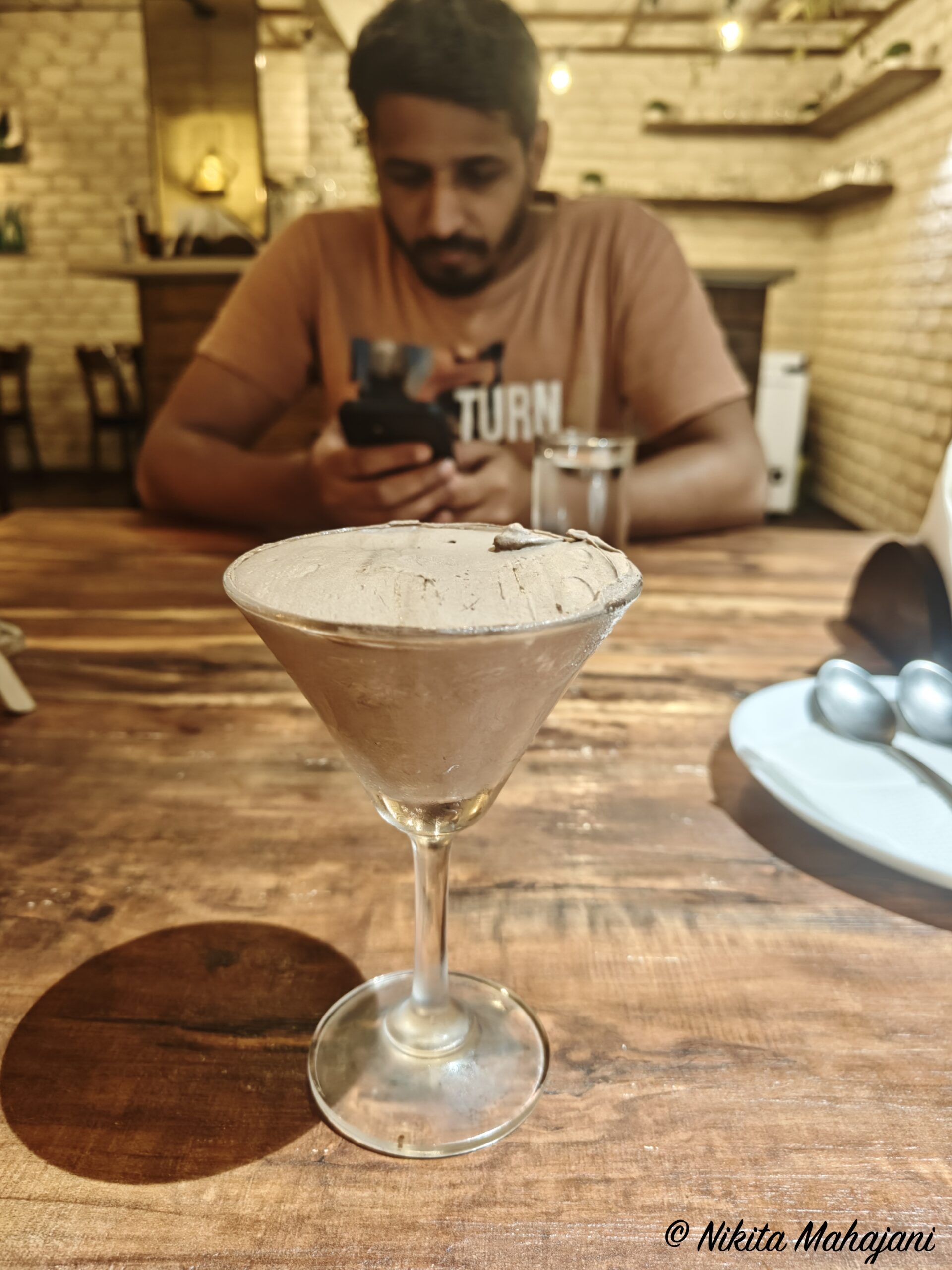 Vegan chocolate mousse at EnvAiroH, Daman