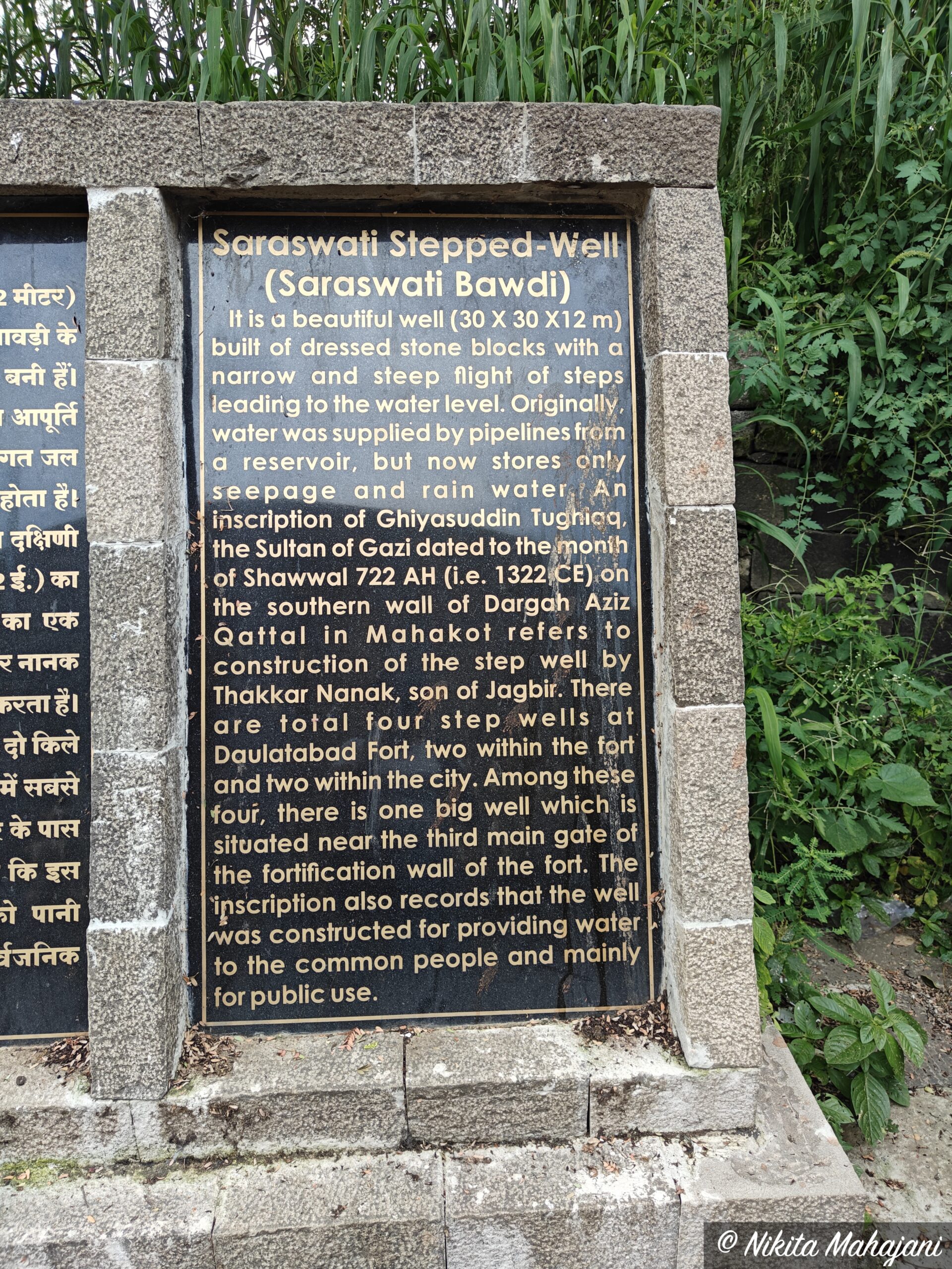 Saraswati step well, Daulatabad Fort.