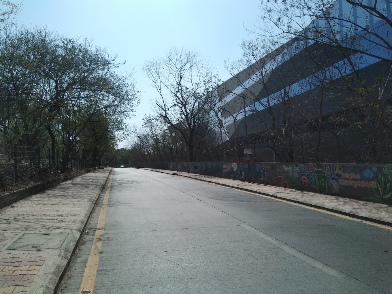 Sidewalk near Cummins Company, Dahanukar Colony, Pune