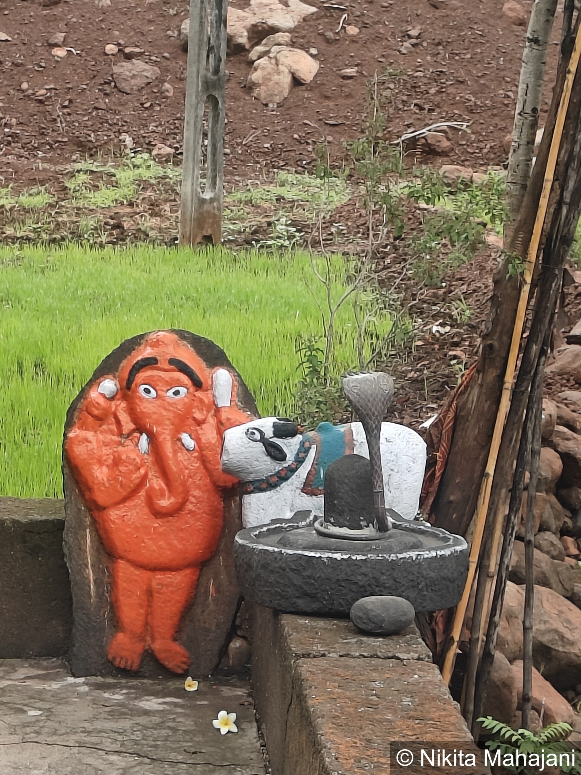 Tribal Ganesha Nandi shivlinga, Dang, Gujarat.