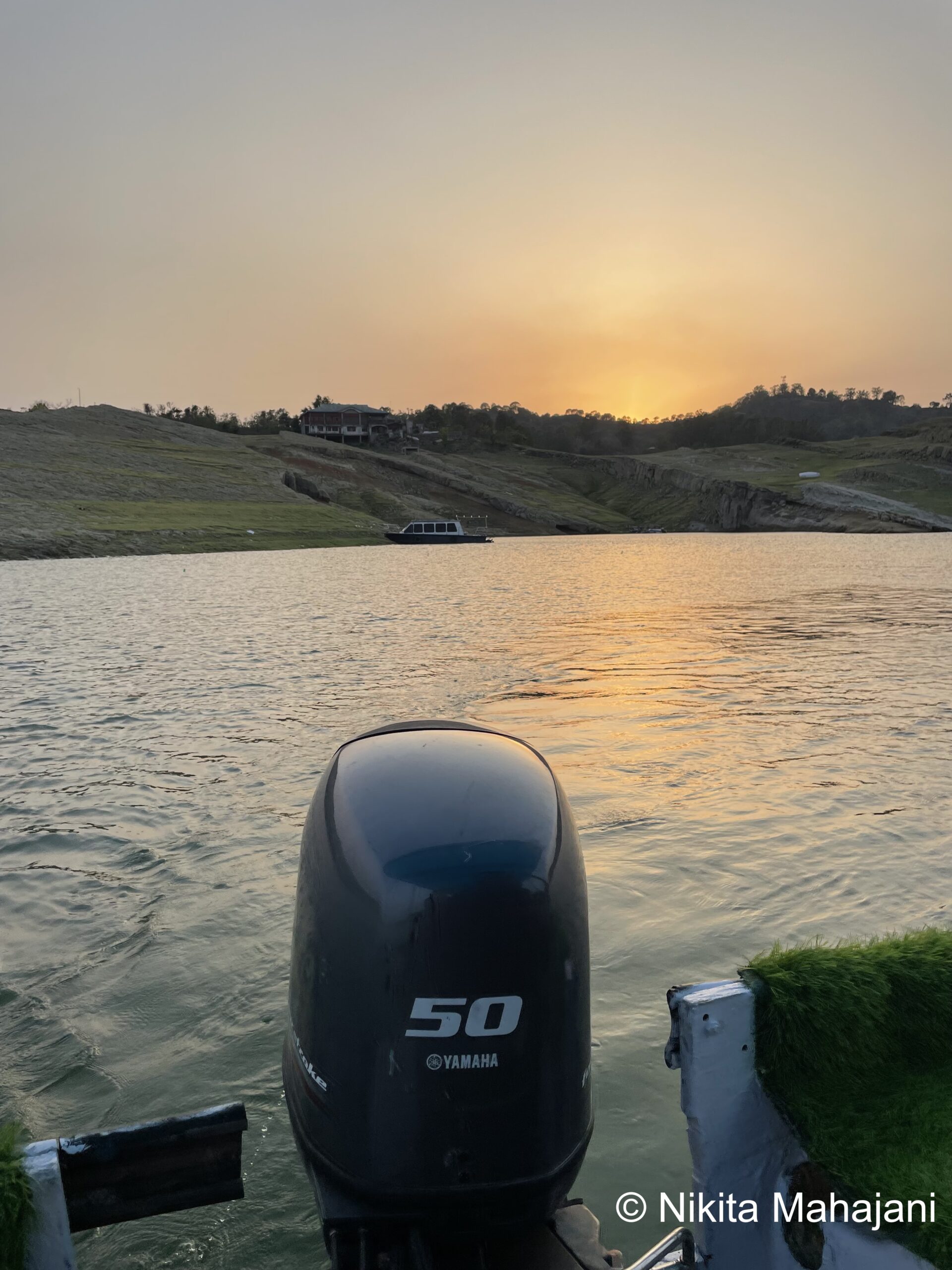 View of Pong Dam backwaters, Khatiyar.