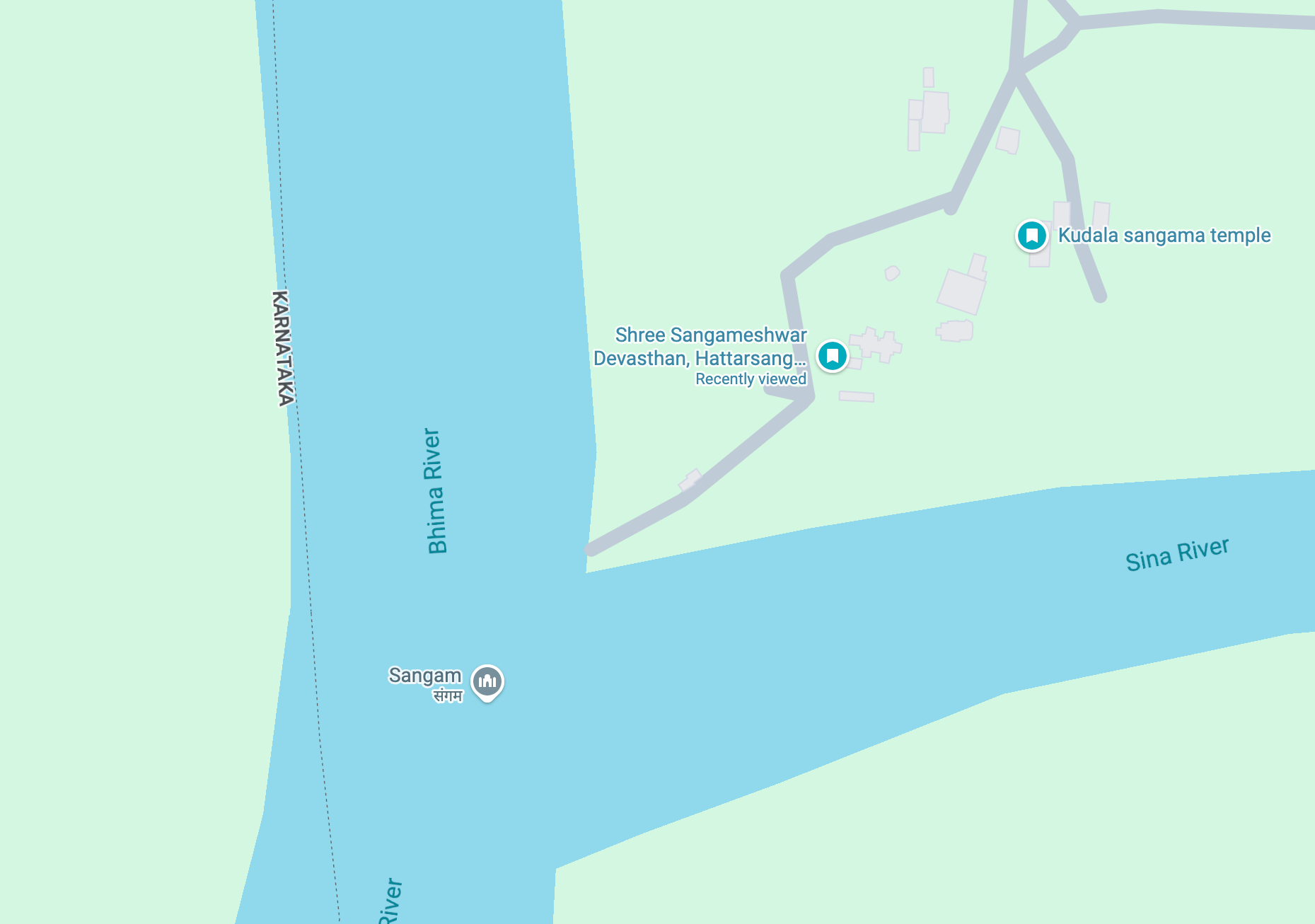 Map showing the upper temple and lower temple at Kudal Hattarsang
